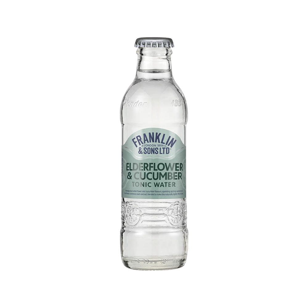 FRANKLIN ELDERFLOWER & CUCUMBER TONIC WATER GLASS 200ML