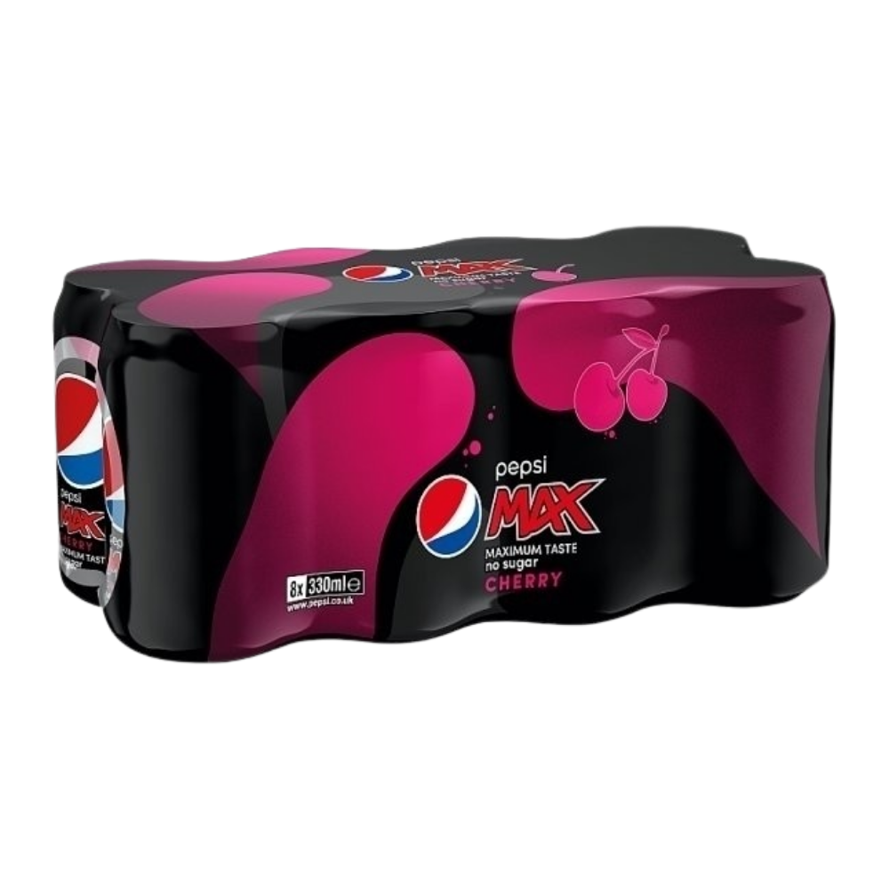 PEPSI MAX CHERRY CANS 3 X 8 PACK 330ML