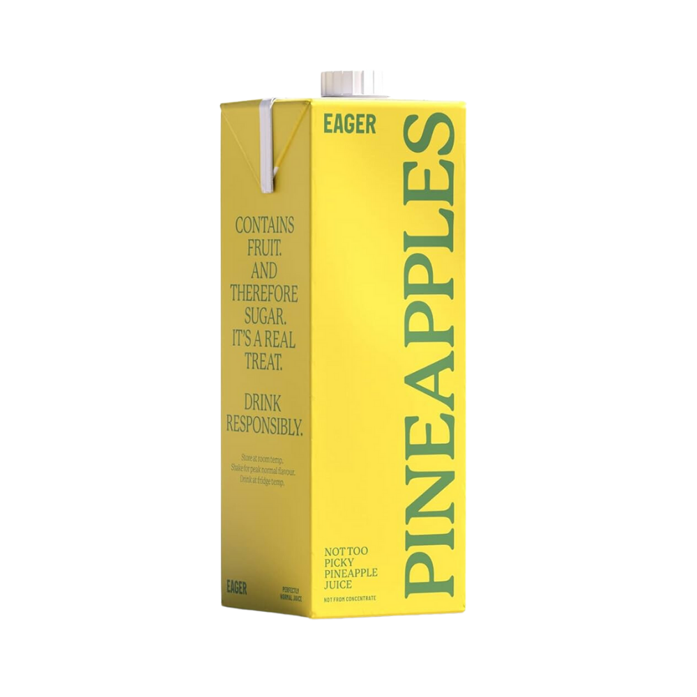 EAGER 100% CLOUDY PRESSED PINEAPPLE JUICE NFC 8 X 1L