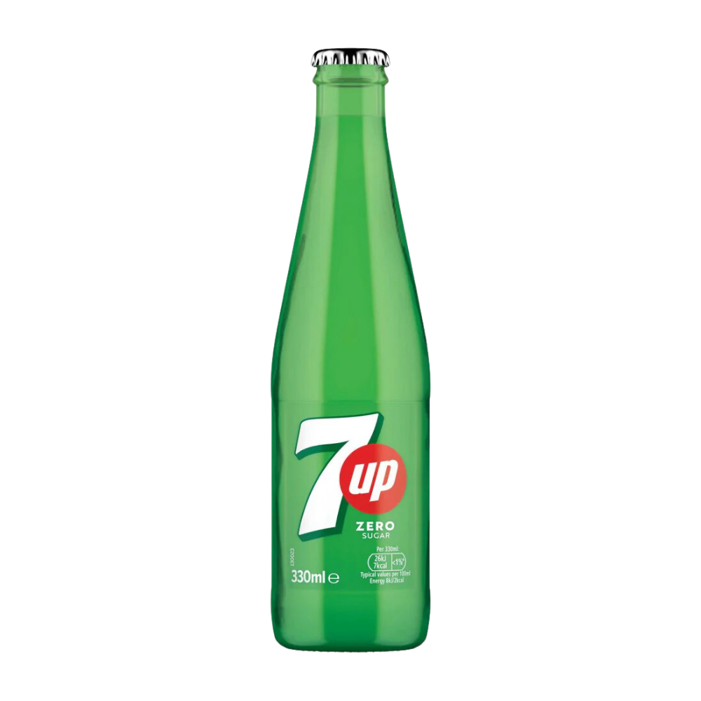 7UP ZERO GLASS 330ML