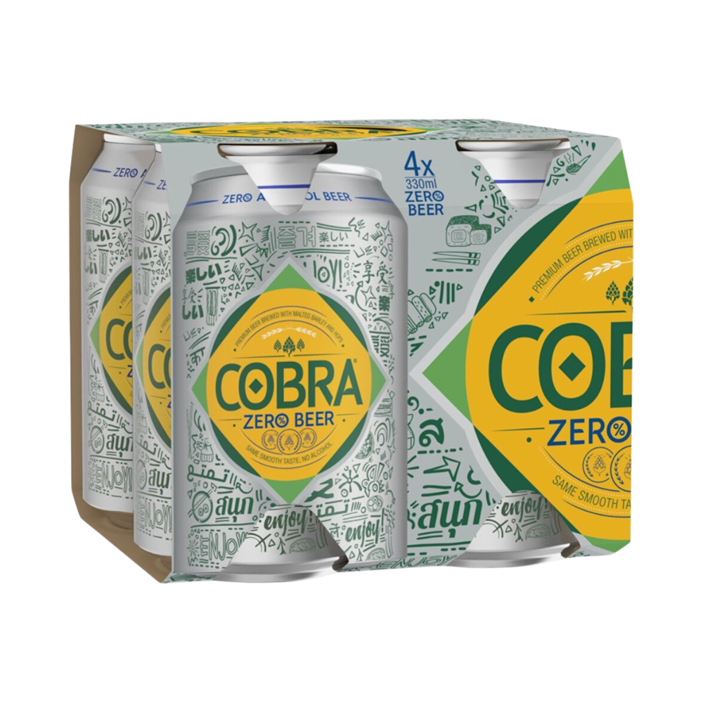0% COBRA CANS 6 X 4 PACK 330ML
