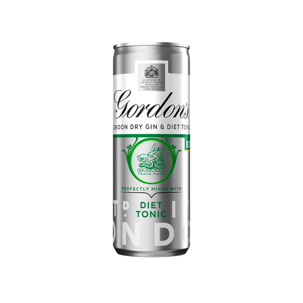 GORDONS & SLIMLINE TONIC CANS 250ML