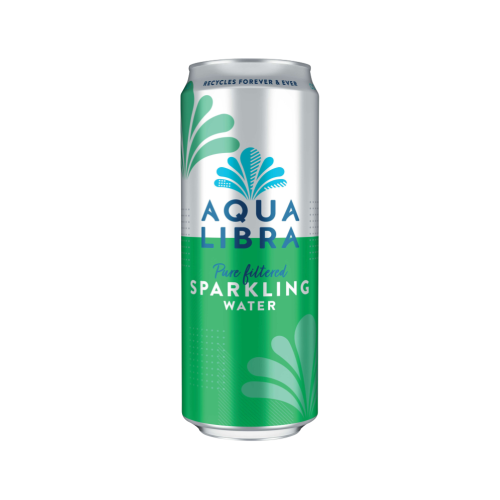 AQUA LIBRA SPARKLING WATER CANS 24 X 330ML