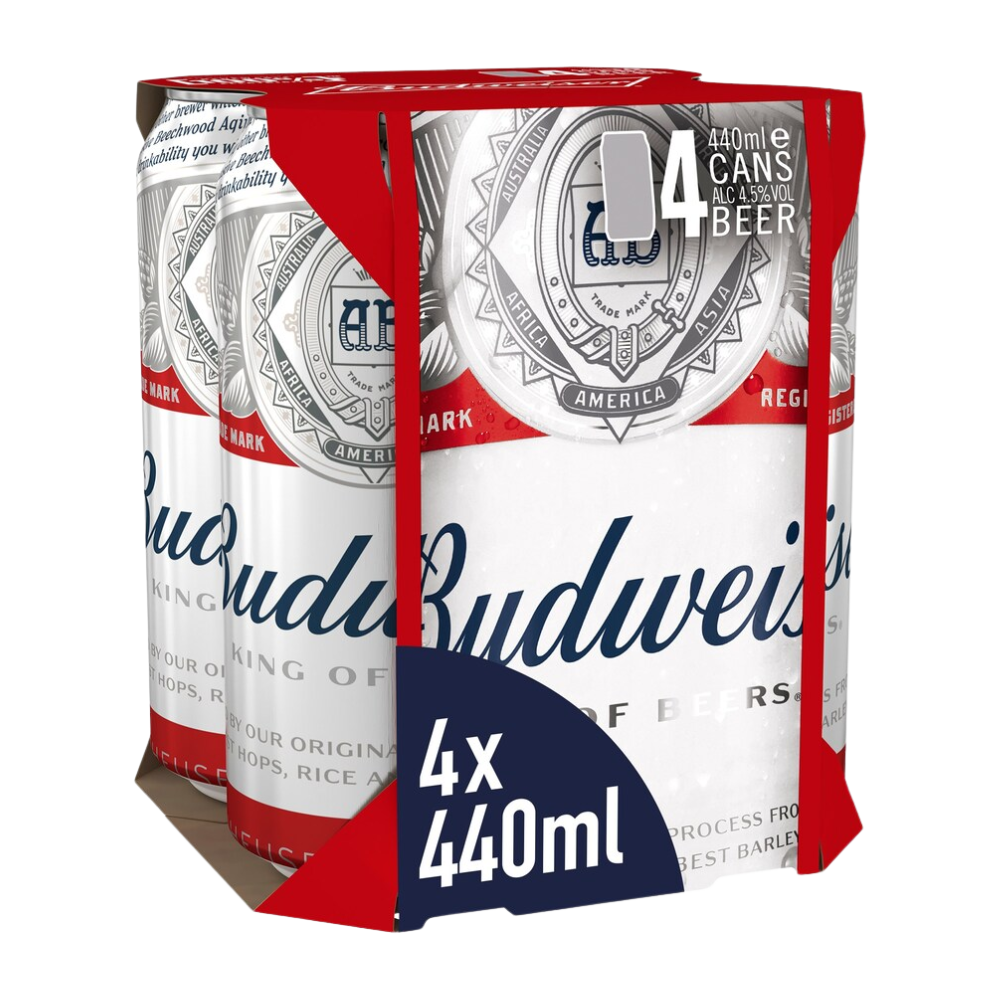 BUDWEISER CANS 24 X 440ML