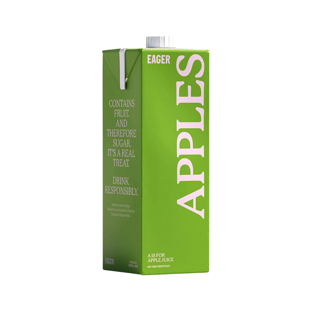 EAGER CLOUDY PRESSED APPLE JUICE NFC 8 X 1L
