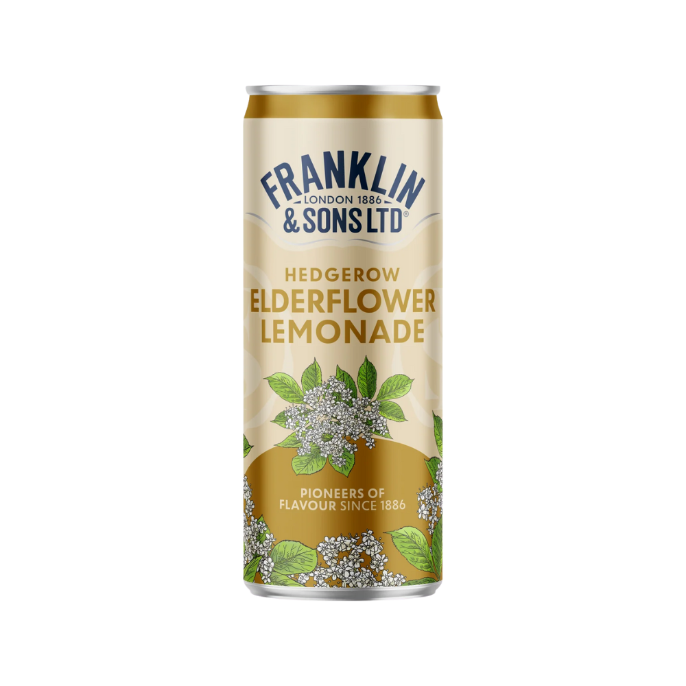 FRANKLIN ELDERFLOWER LEMONADE CANS 12 X 250ML