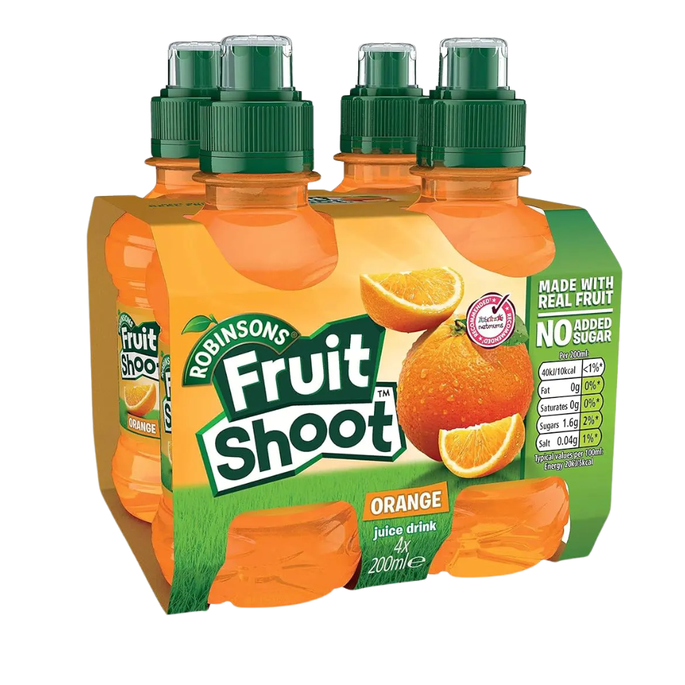 FRUIT SHOOT ORANGE PET 4 X 6 PACK 200ML