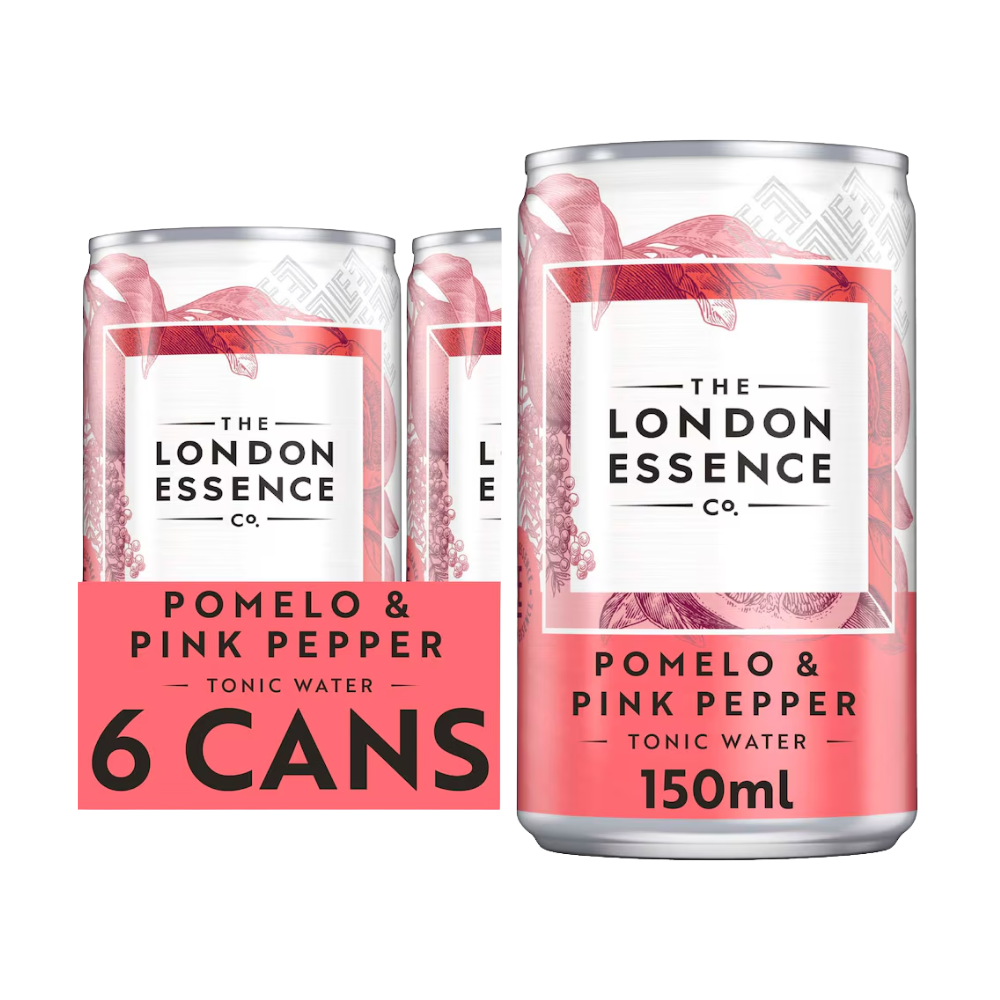 LONDON ESSENCE PINK GRAPEFRUIT SODA CANS 6 X 4 PACK 150ML