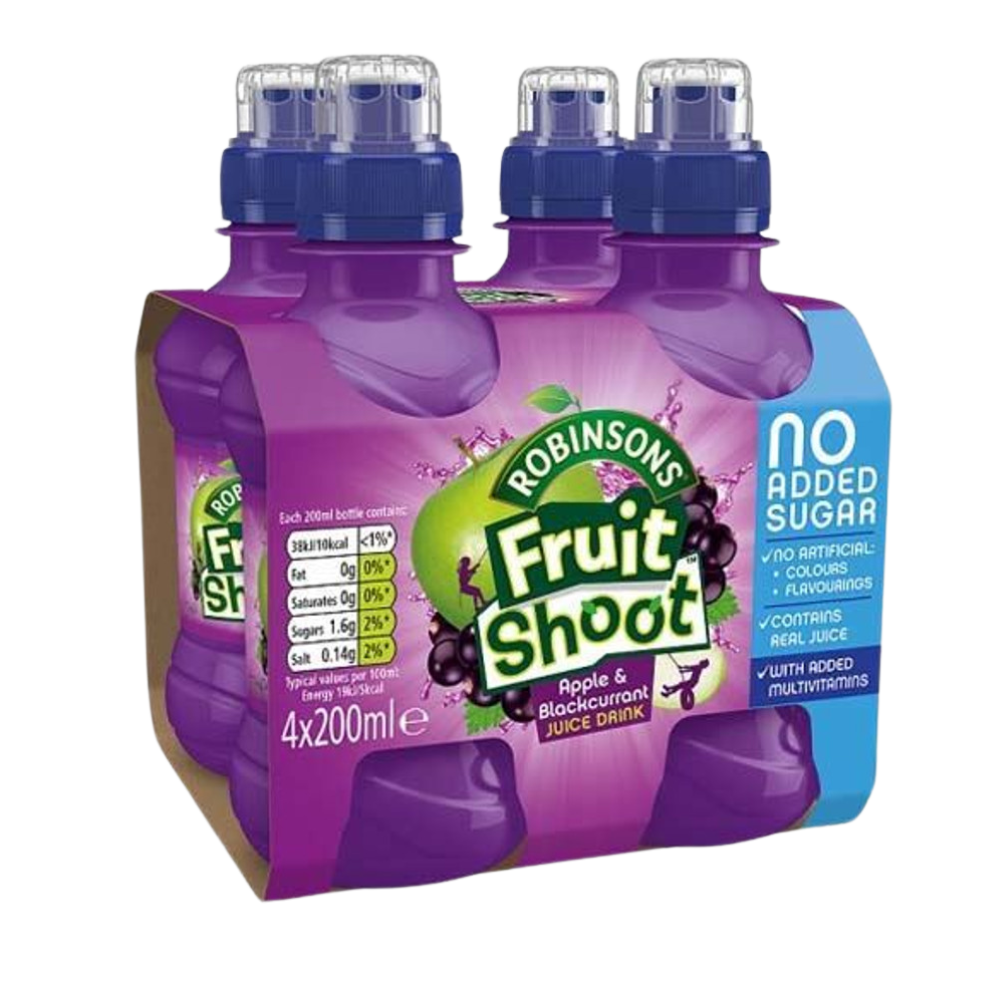 FRUIT SHOOT APPLE & BLACK PET 4 X 6 PACK 200ML