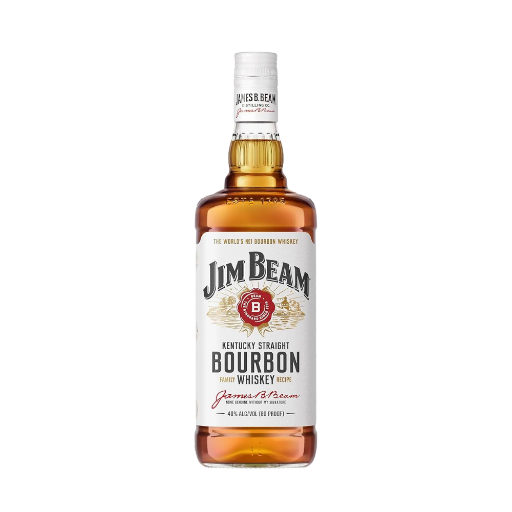 JIM BEAM WHITE LABEL BOURBON 1L