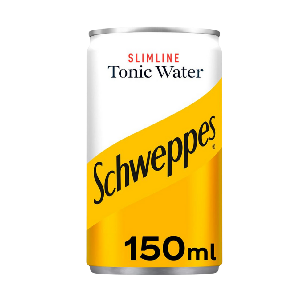 SCHWEPPES SLIMLINE TONIC CANS 24 X 150ML
