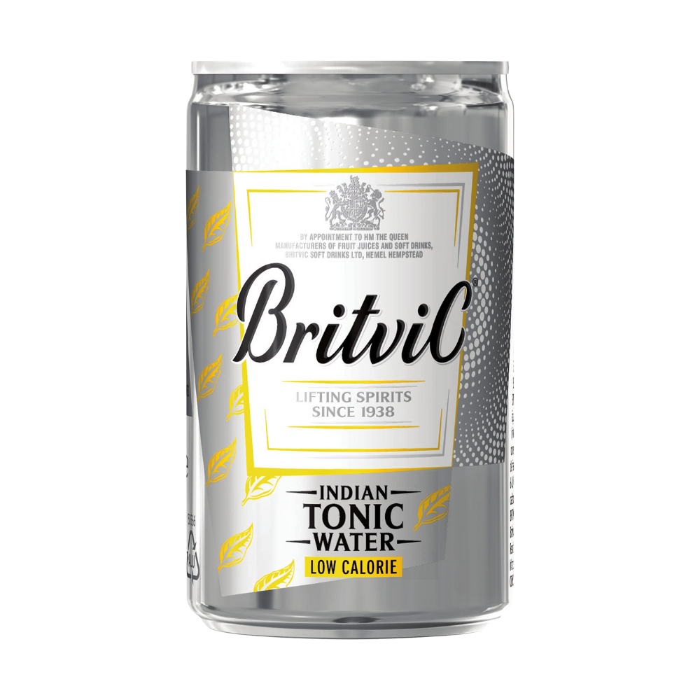 BRITVIC LOW CALORIE INDIAN TONIC WATER CANS 24 X 150ML