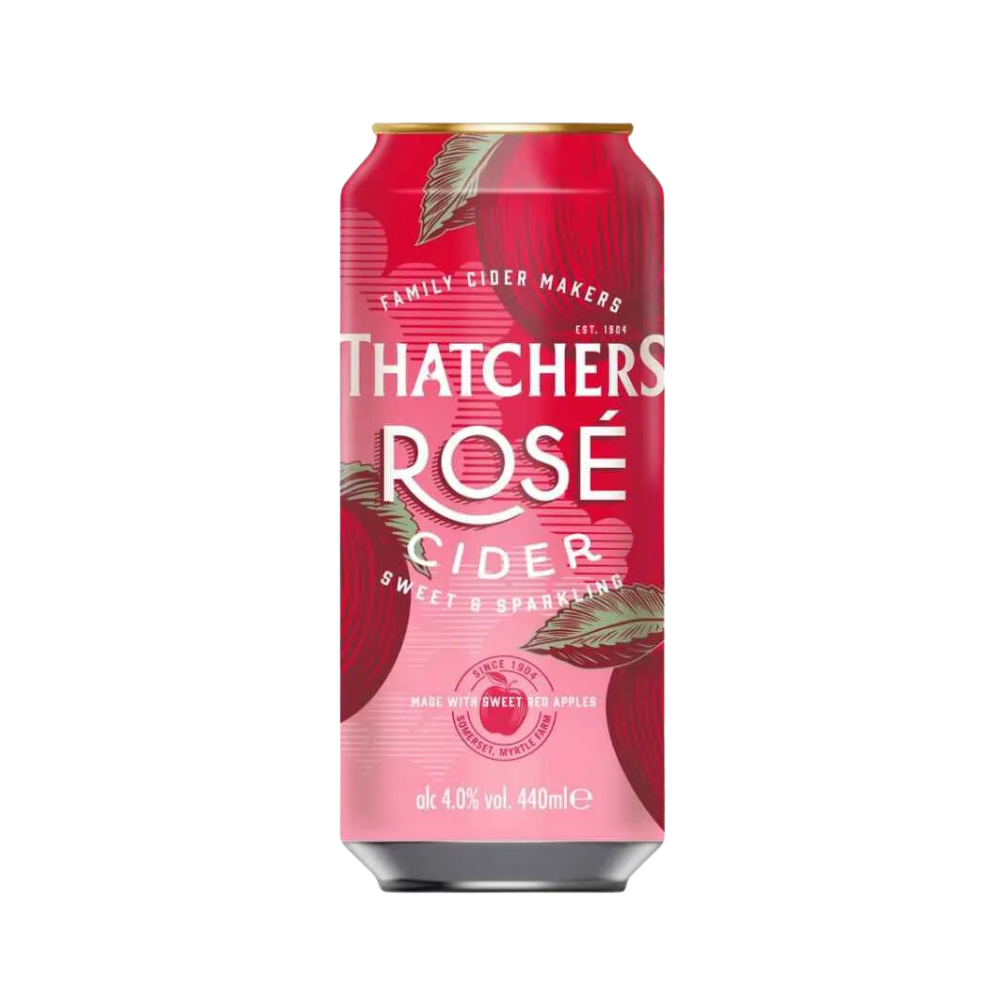 THATCHERS ROSE CIDER CANS 24 X 440ML
