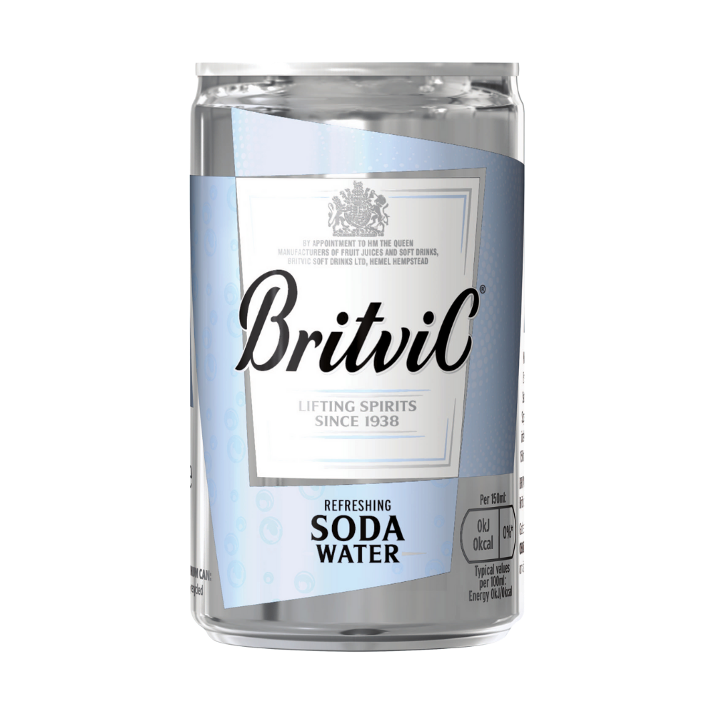 BRITVIC SODA WATER CANS 24 X 150ML