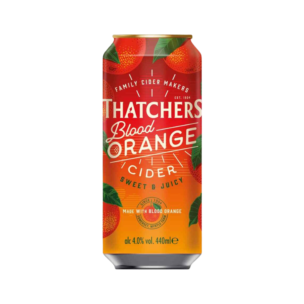 THATCHERS BLOOD ORANGE CIDER CANS 24 X 440ML