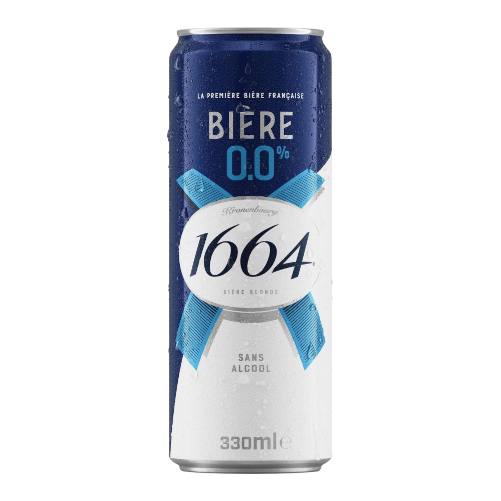 0% KRONENBOURG 1664 CANS 6 X 4 PACK 330ML