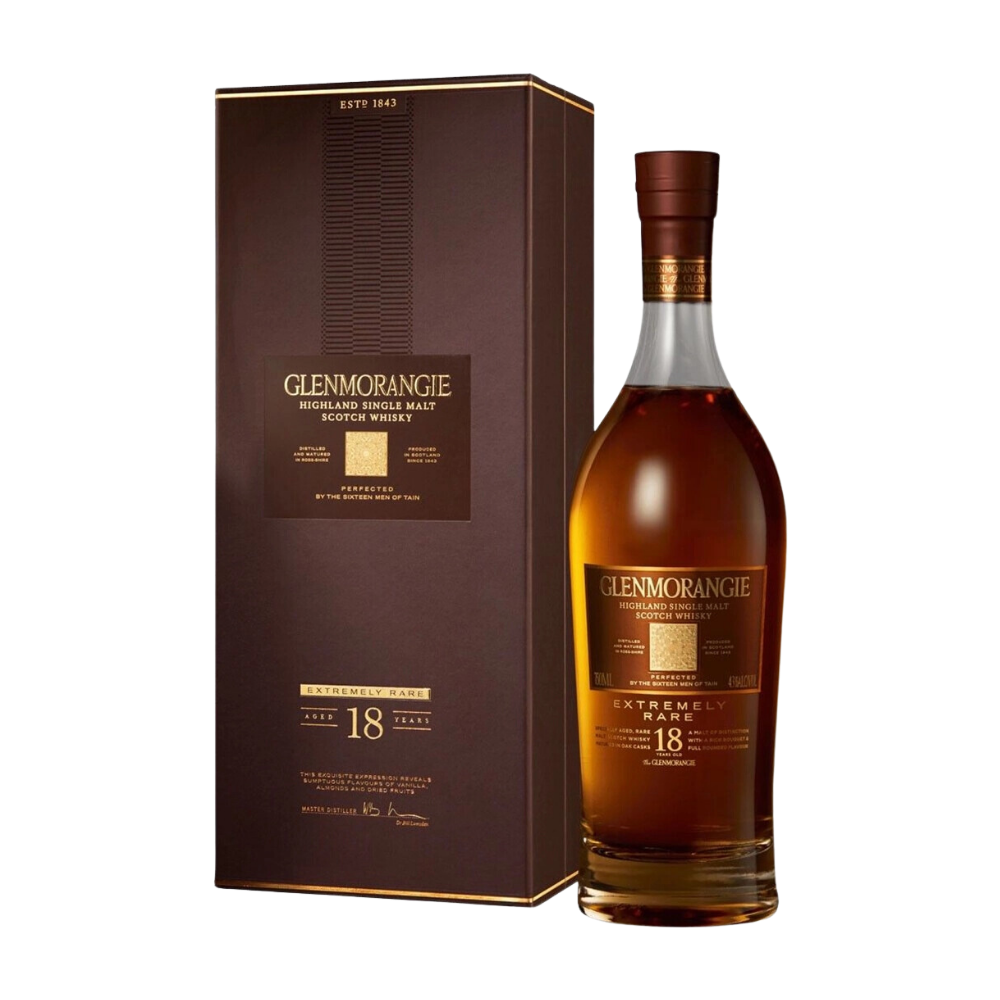 GLENMORANGIE EXTREMELY RARE 18 YEAR OLD SINGLE MALT SCOTCH WHISKY 70CL