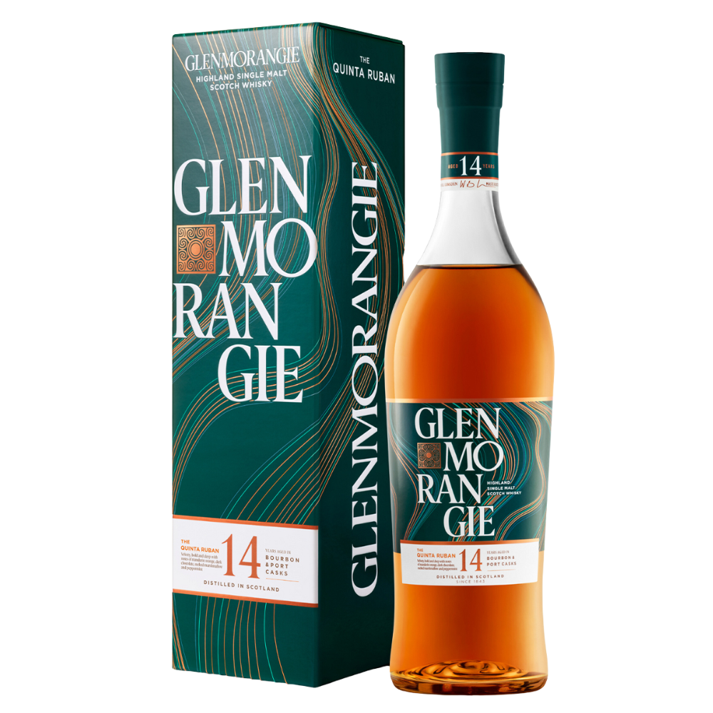 GLENMORANGIE QUINTA RUBAN 14 YEAR OLD SINGLE MALT SCOTCH WHISKY 70CL