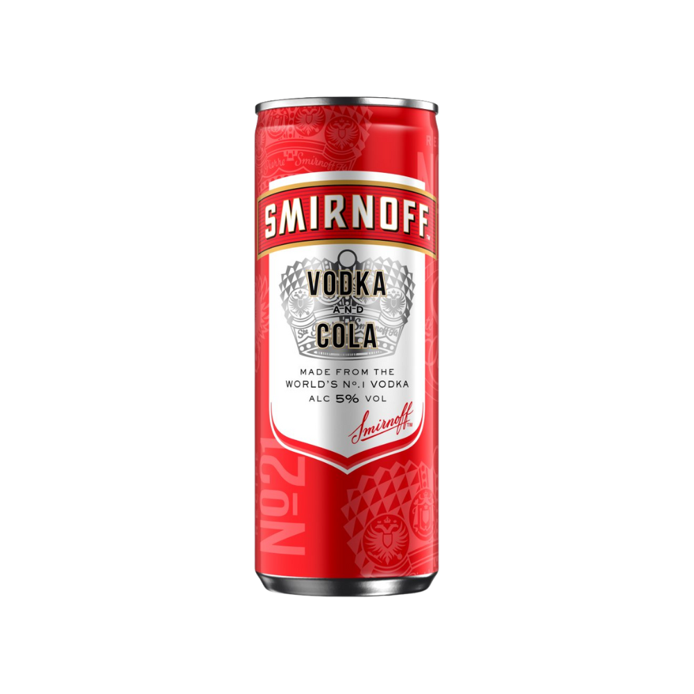SMIRNOFF & COLA CANS 250ML