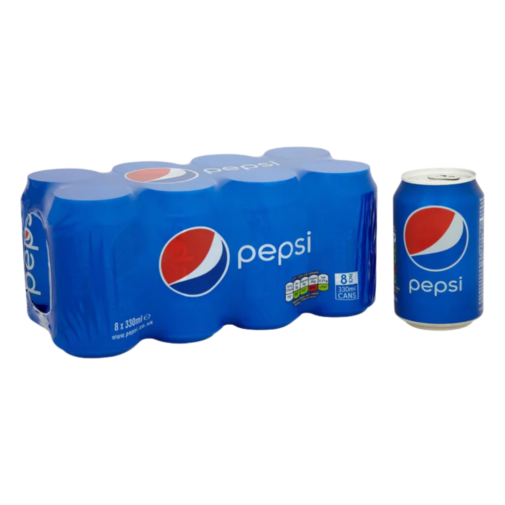 PEPSI CAN 330ML (PACKS OF 8)