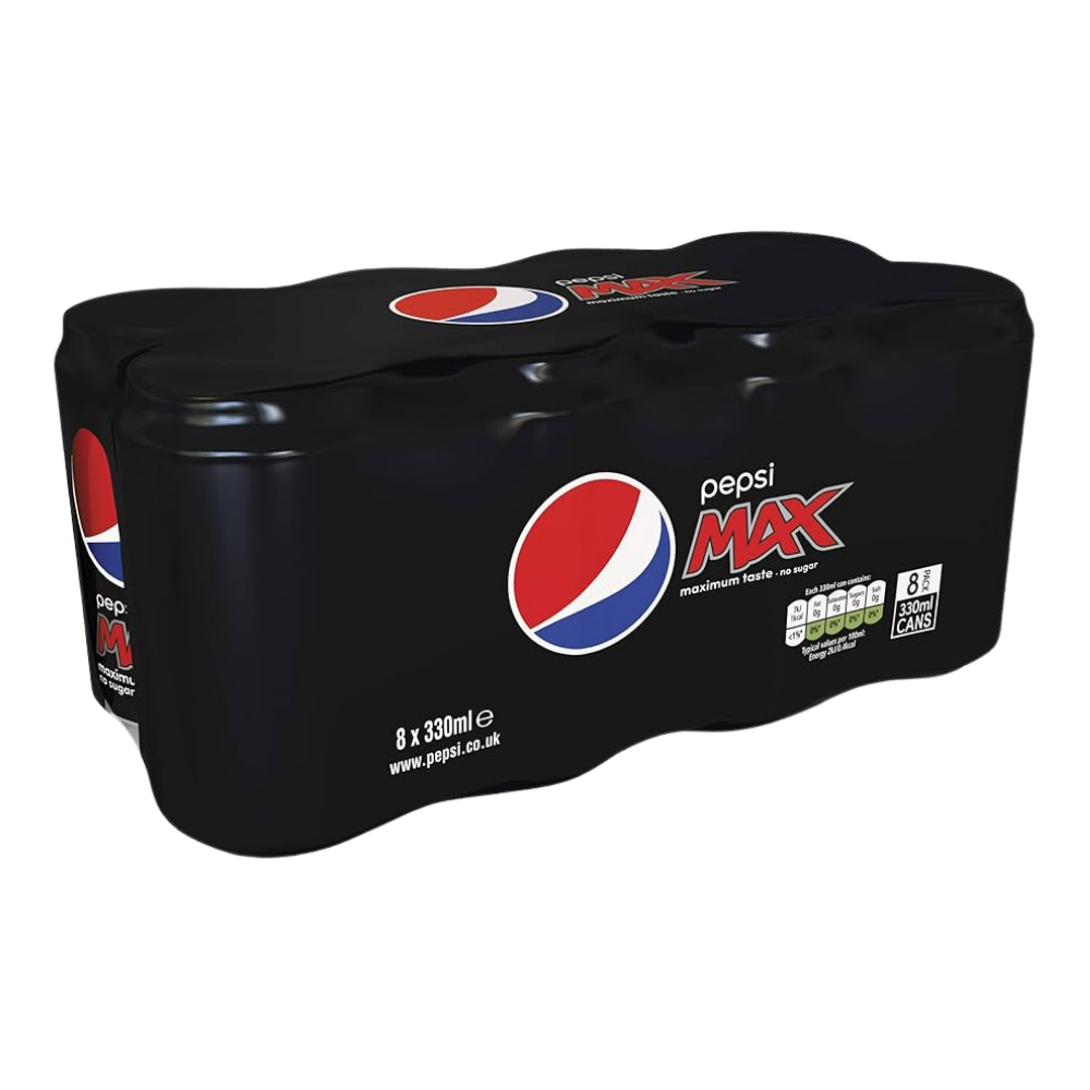 PEPSI MAX CAN 330ML (PACKS OF 8)