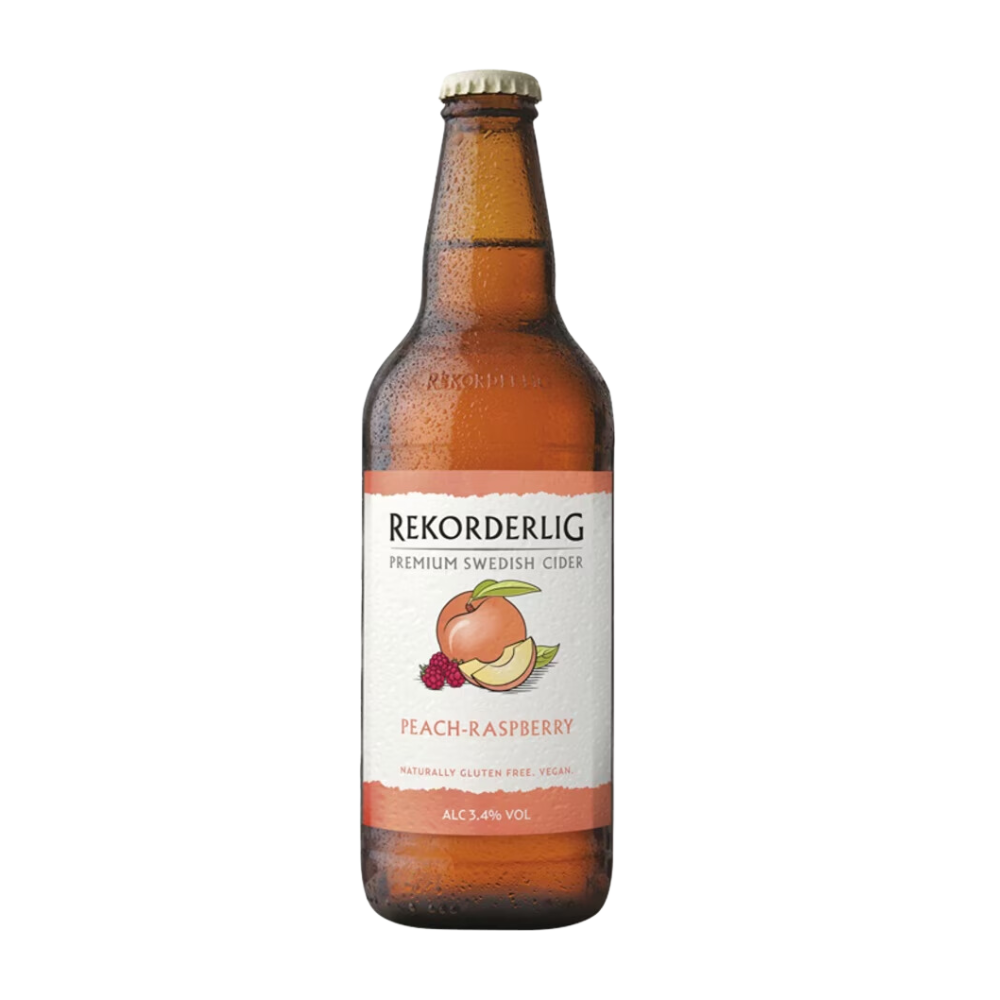 REKORDERLIG PEACH & RASPBERRY CIDER NRB 500ML
