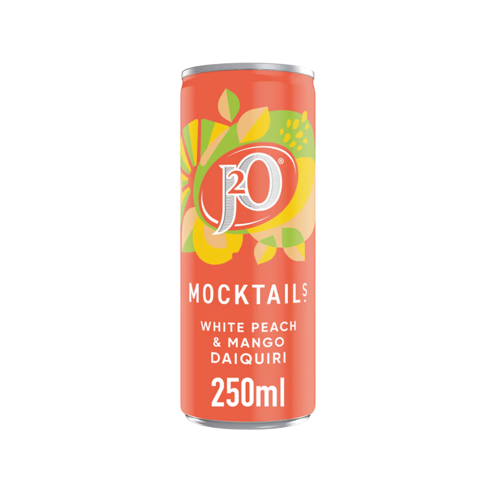 J2O MOCKTAIL PEACH & MANGO DAIQUIRI CAN 250ML