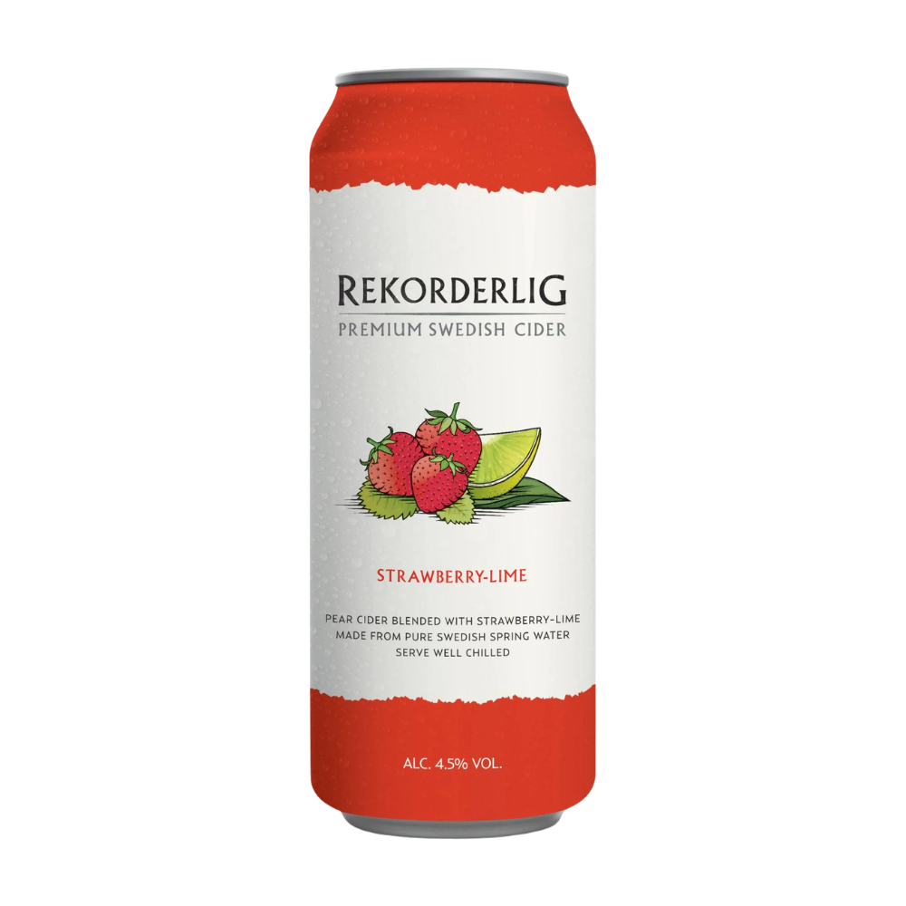 REKORDERLIG STRAWBERRY & LIME CANS 12 X 500ML
