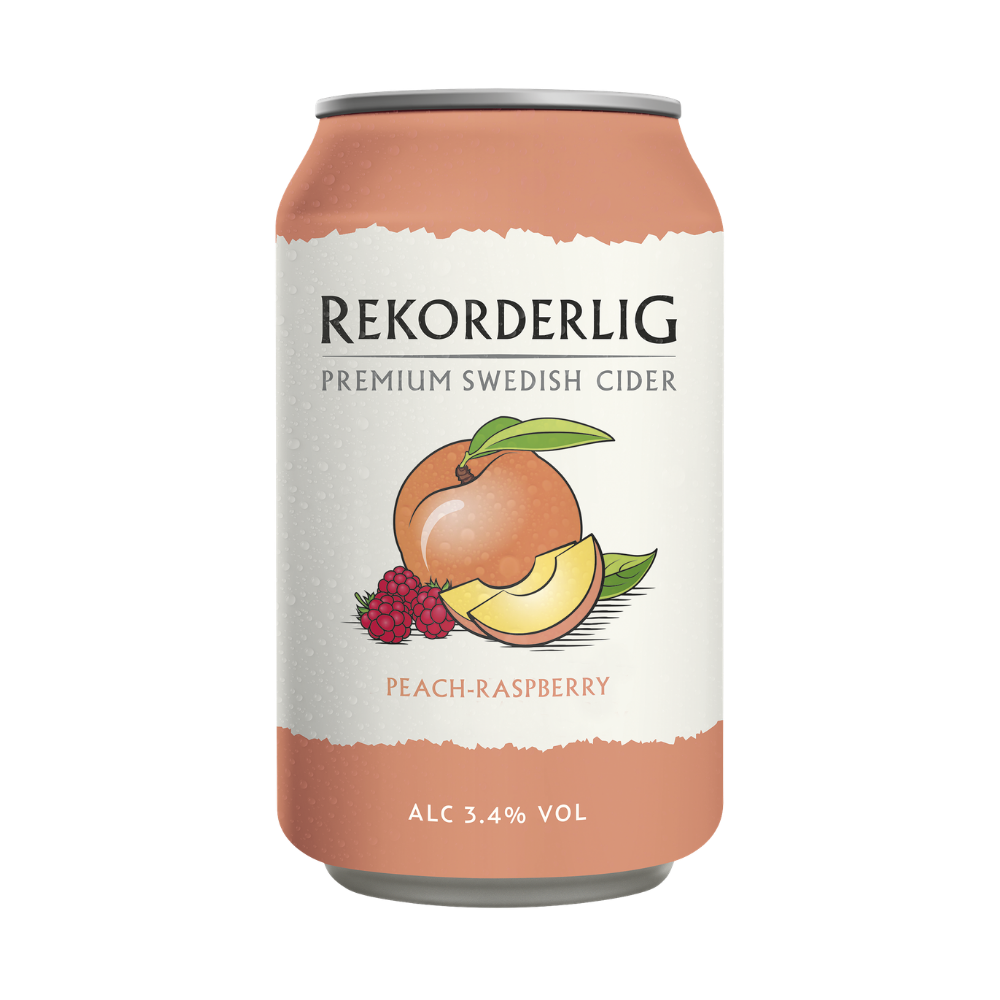 REKORDERLIG PEACH & RASPBERRY CANS 10 X 330ML